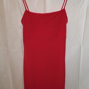 Leith Red Spaghetti Strap Slip Dress – XS